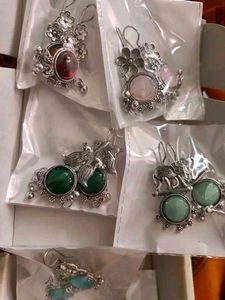 Oxidized Silver Dangle Earrings