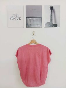 Chic Pink V-Neck Top