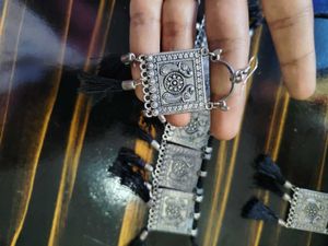 Oxidized Silver Indian Jewelry Set