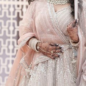 Beautiful diamond work bridal Lehenga