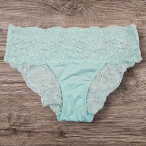 George Mint Lace Hipster Panties