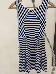 Striped Navy &amp; White Summer Dress