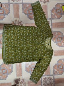 Green Printed Kurta 🍃