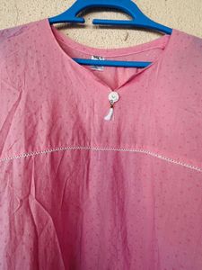 Pink Cotton Kurta