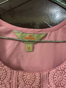 Elegant Pink Chikankari Kurta with palazzos