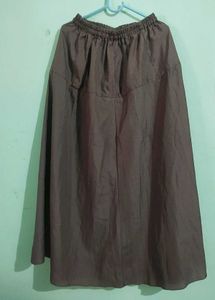 Brown light long skirt