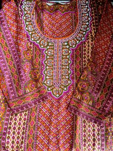 Silk Kurta With Embellishments