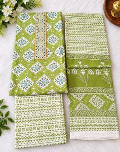 Printed cotton dress material