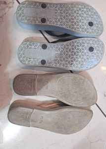 Flight Pack Of 2 Cute Flip Flops - Size 4