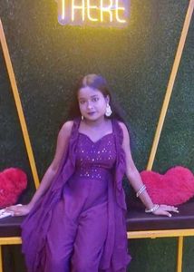 Maroon Sequin Ethnic Gown size- S