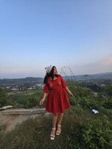 Beautiful Red Flared Dress