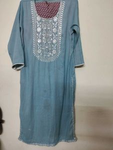Two Toned Lavender and Blue Kurta Set