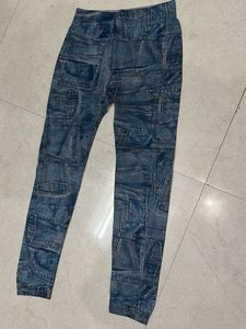 Denim Print Leggings