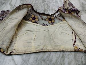 Unique Violet Chiffon Saree+Blouse+Freegift-₹200🤩