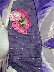 Purple Ombre Gown with Floral Applique