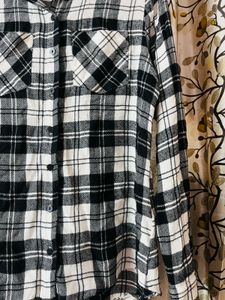 Black &amp; White Plaid Shirt