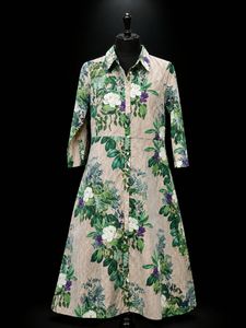 Floral Striped Shirt Dress