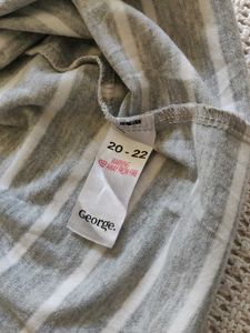 george Grey Striped "hey baby" Maternity Dress