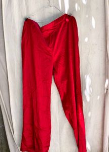 Elegant Red Wide Leg Trousers