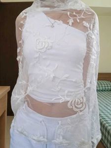 SALE ❗two 2 Embellished yellow + white Dupatta