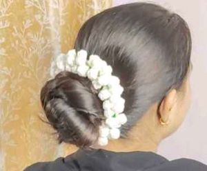 Navaratri Special Gajra Hair Accessory Handmad Cor