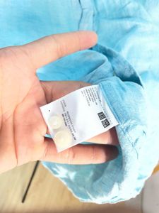 Uniqlo Light Blue Linen Shirt