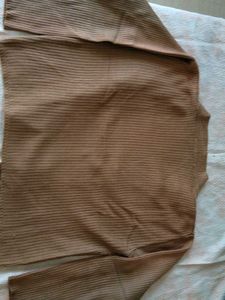 Chic Brown Knit Cardigan