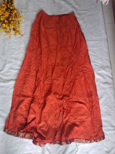 Vibrant Orange Ethnic Skirt