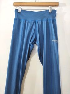 2Go Women Blue Solid Jersey Pant | Waist 28 | Hip