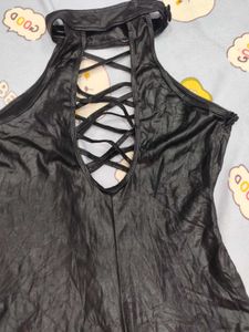 Black Strappy Punk Elastaine Jumpsuit