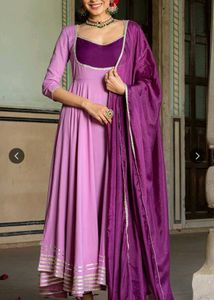 Purple & Pink Anarkali Suit