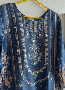 Beautiful Blue Ethnic Kurta set with duppata