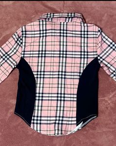 Pink Plaid Button-Down Shirt