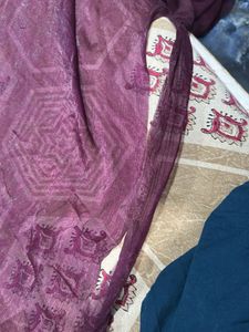 Elegant Maroon Embroidered Saree