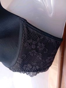 Black Push-Up Bra with Lace Detail