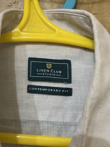 Linen Club White Full Sleeves Shirt