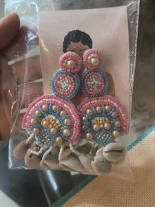 Bohemian Beaded Shell Earrings