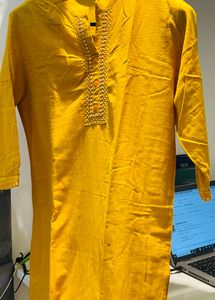 XL | Cotton kurti | Mustard Yellow
