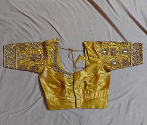 Exquisite Embellished Gold Blouse