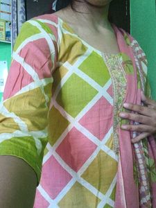 Cotton Kurta Set with Dupatta