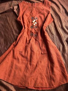 Rust Sleeveless Dress