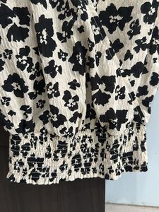 Chic Floral Print Wrap Top