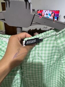 Cute Green Gingham Mini Skirt