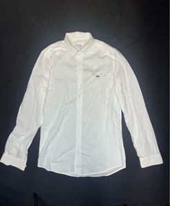 Lacoste White Button-Down Shirt