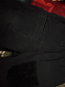Black Pants with Velvet Pocket