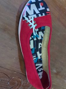 Red 'Heat Wave' Ballet Flats