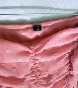 Pink Polka Dot Crop Top