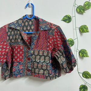 Printed Crop Shirt