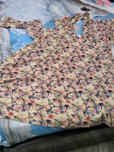 Floral Print pink anarkali suit with pant plazoSet