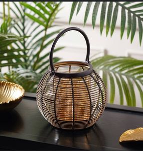 Candle Lantern Hanging Pair - Metal